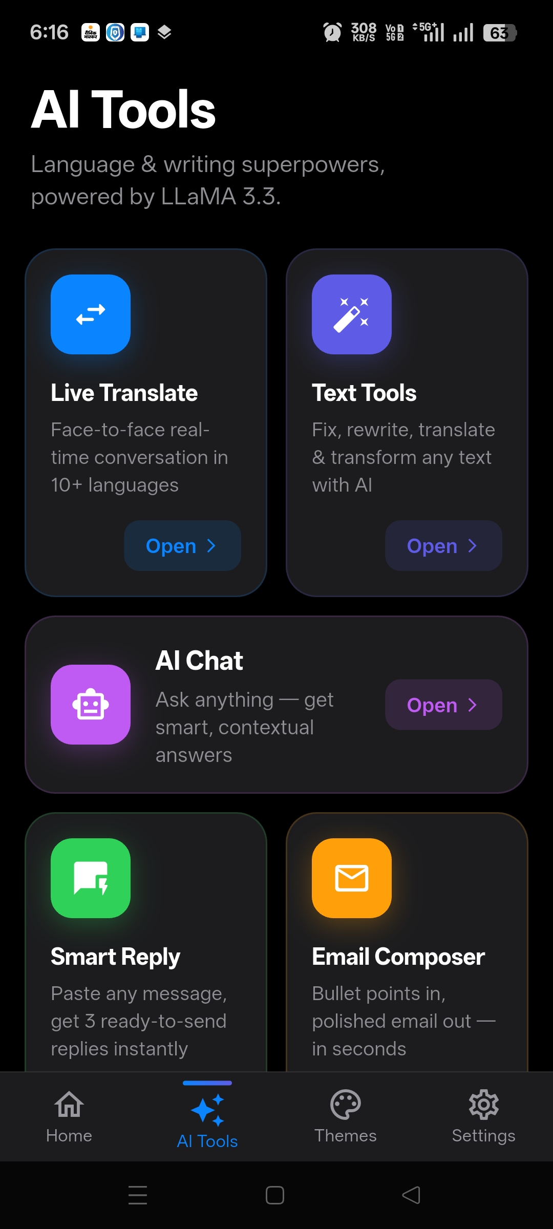 TypeAura AI Tools + Keyboard